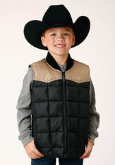 Roper Boys Quilted Polyfilled Vest Poly Filled Western Vest