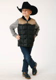 Roper Boys Quilted Polyfilled Vest Poly Filled Western Vest - Flyclothing LLC