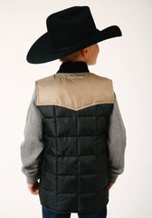 Roper Boys Quilted Polyfilled Vest Poly Filled Western Vest - Flyclothing LLC