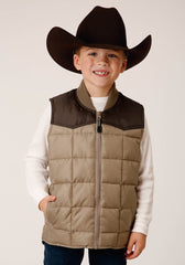 Roper Boys Quilted Polyfilled Vest Poly Filled Western Vest