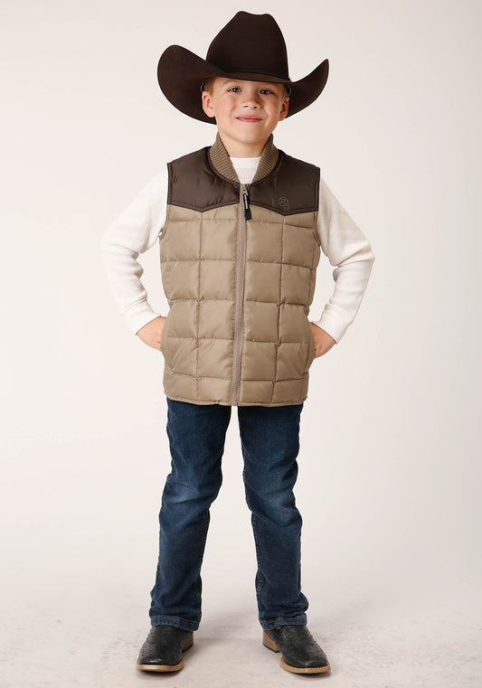 Roper Boys Quilted Polyfilled Vest Poly Filled Western Vest - Flyclothing LLC