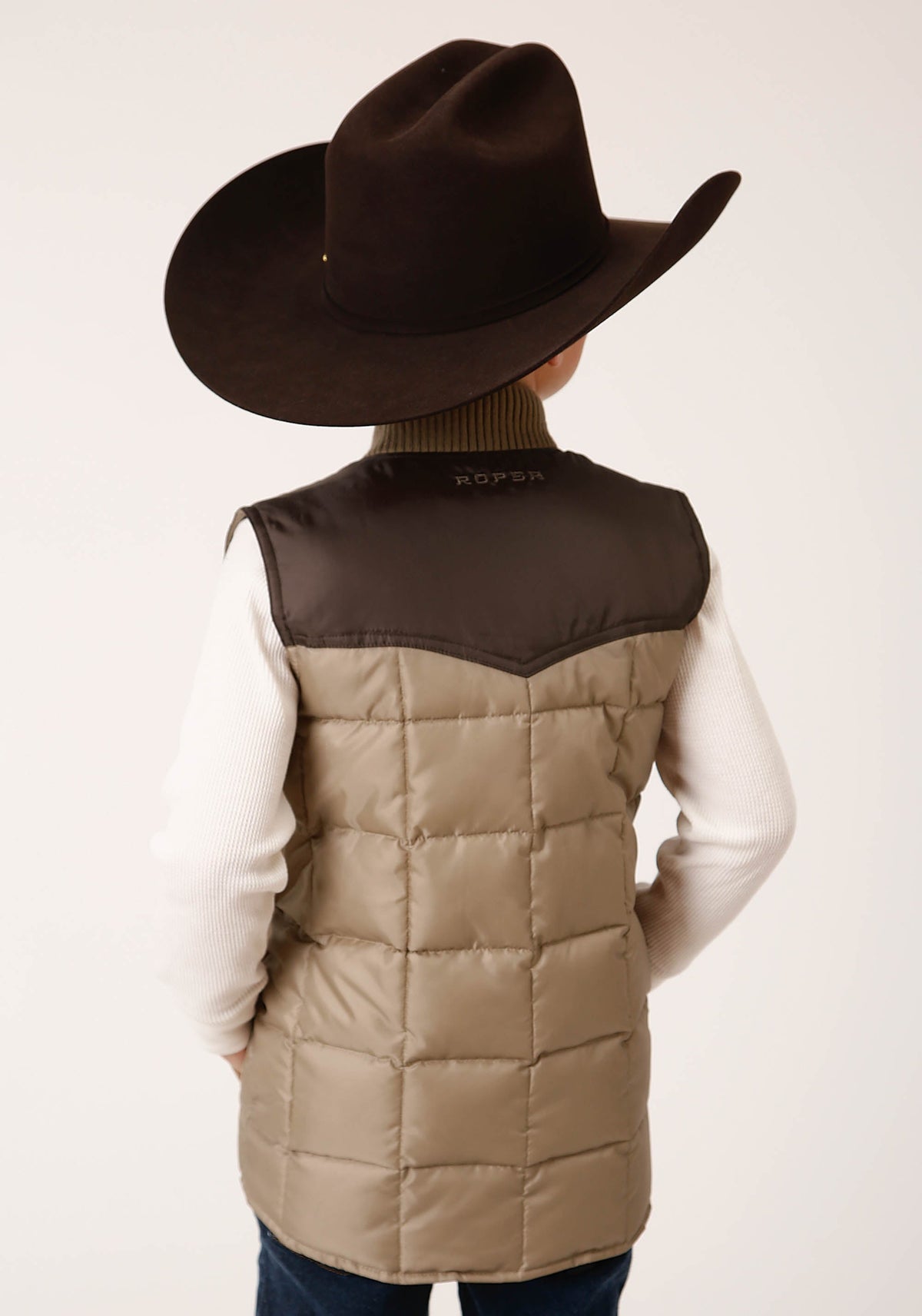 Roper Boys Quilted Polyfilled Vest Poly Filled Western Vest - Flyclothing LLC