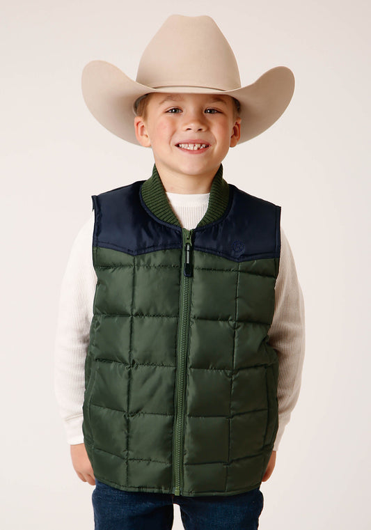 Roper Boys Quilted Polyfilled Vest Poly Filled Western Vest