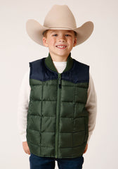 Roper Boys Quilted Polyfilled Vest Poly Filled Western Vest