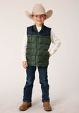 Roper Boys Quilted Polyfilled Vest Poly Filled Western Vest - Flyclothing LLC