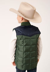 Roper Boys Quilted Polyfilled Vest Poly Filled Western Vest - Flyclothing LLC