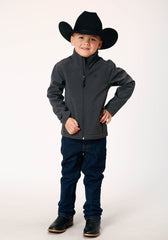 Roper Boys Heather Grey Soft Shell Tech Jacket