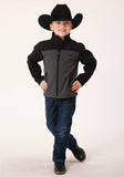 Roper Boys Grey Black Combo Soft Shell Tech Jacket - Flyclothing LLC