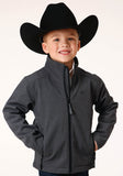 Roper Boys Heather Grey Soft Shell Tech Jacket