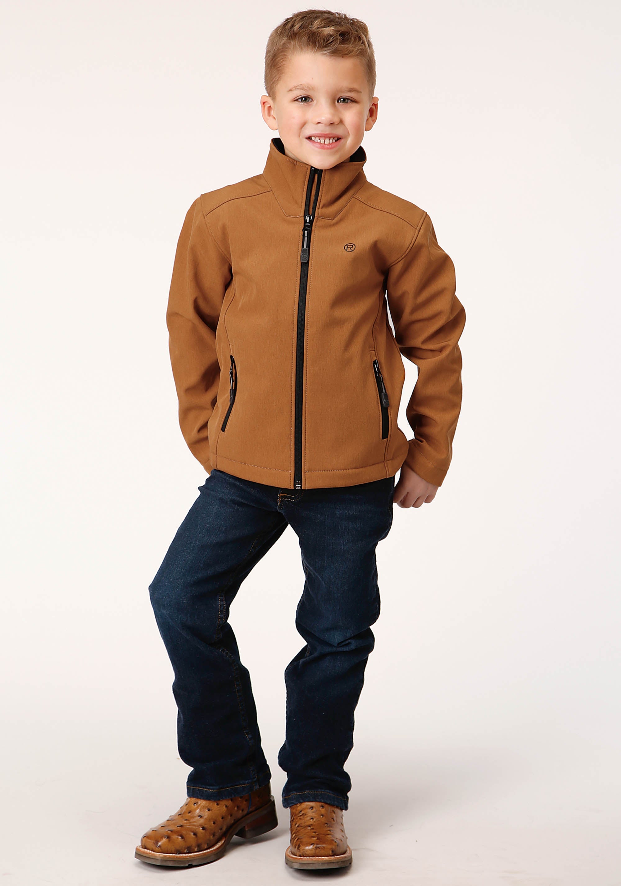 Roper Boys Caramel Softshell Tech Jacket - Flyclothing LLC