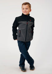 Roper Boys Grey Softshell Combo Tech Jacket