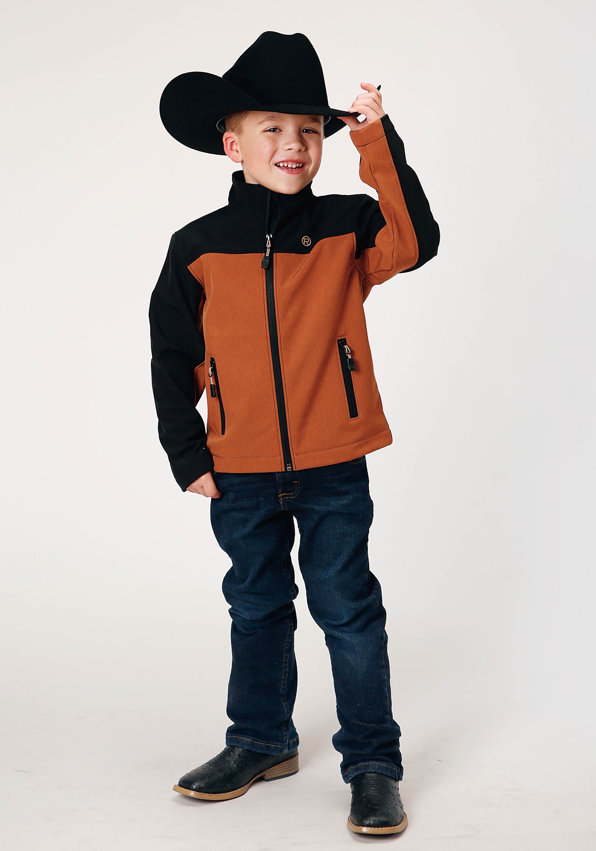 Roper Boys Caramel Softshell Combo Tech Jacket