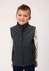 Roper Boys Heather Grey Soft Shell Tech Vest