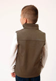 Roper Boys Heather Mocha Soft Shell Tech Vest - Flyclothing LLC