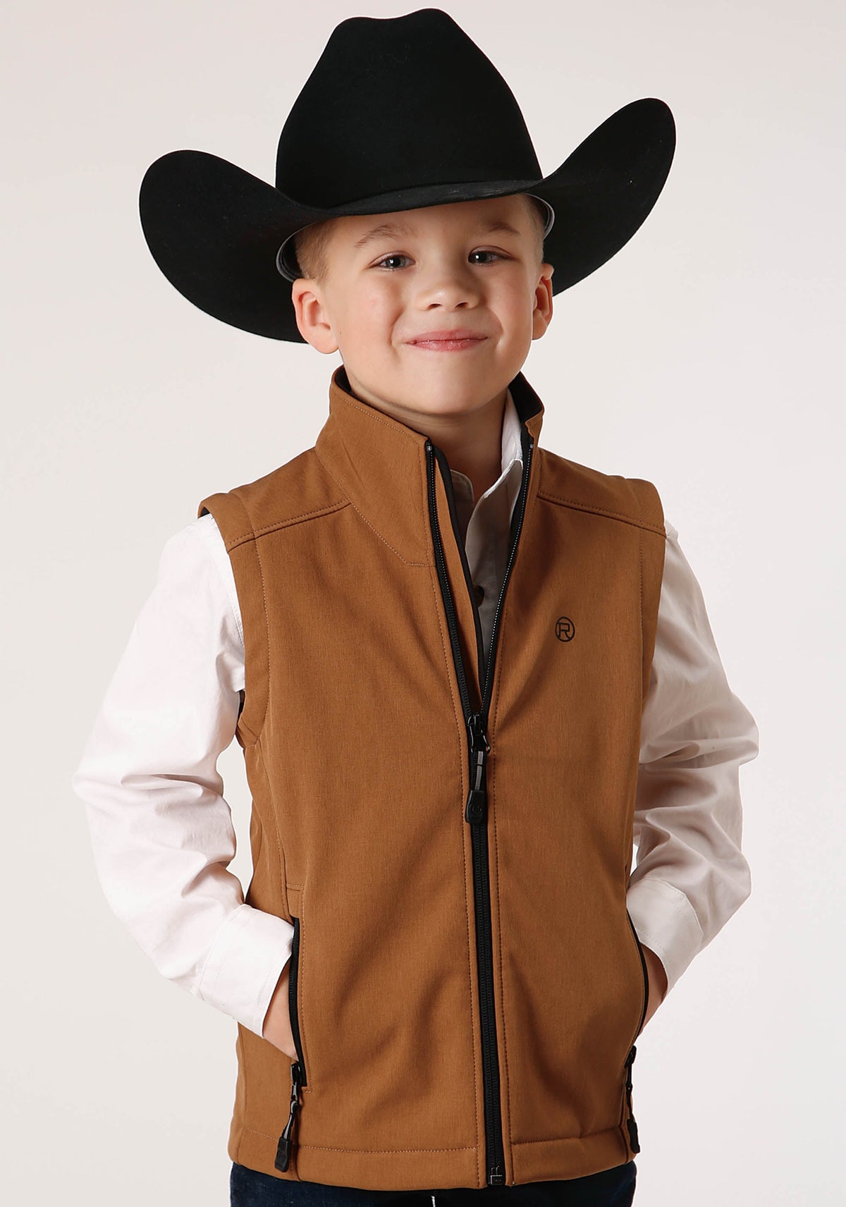 Roper Boys Caramel Softshell Tech Vest