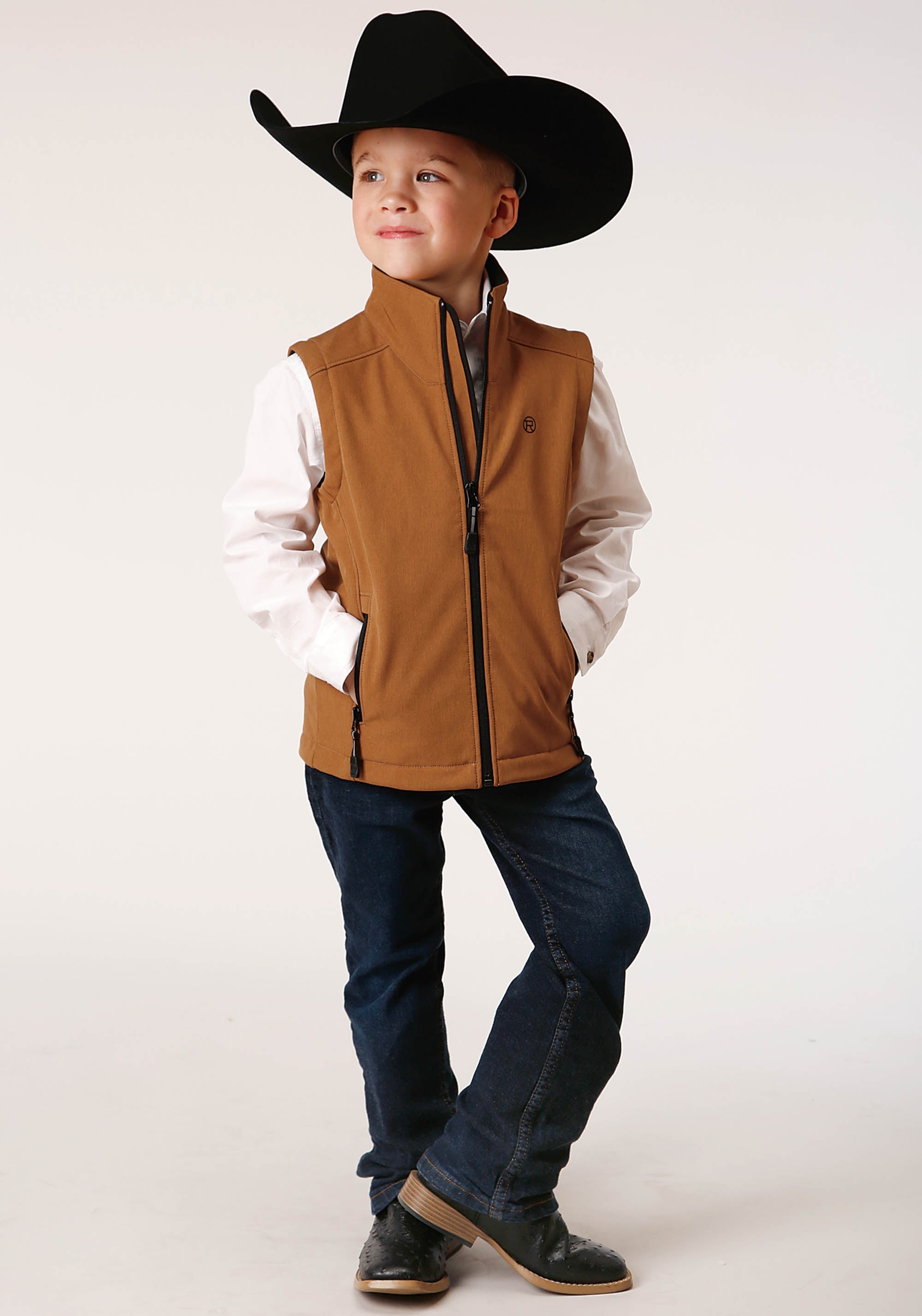 Roper Boys Caramel Softshell Tech Vest - Flyclothing LLC