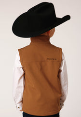 Roper Boys Caramel Softshell Tech Vest - Flyclothing LLC