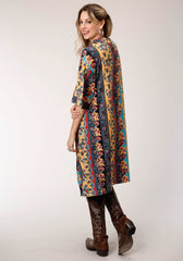 Roper Womens Print Poly Crepe Kimono Cardigan - Flyclothing LLC