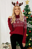 Christmas Snowflake Fair Isle Turtleneck Sweater - Flyclothing LLC