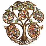 Autumn Spiral Tree of Life Haitian Steel Drum Wall Art - Haitian Artisans