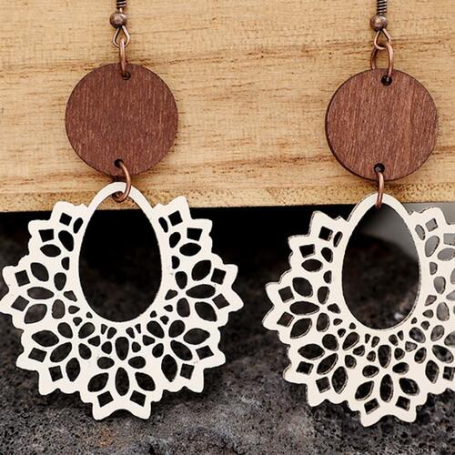 Geometric Cutout Dangle Earrings - Flyclothing LLC