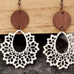 Geometric Cutout Dangle Earrings - Flyclothing LLC