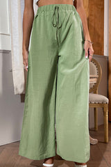 Side Slit Wide Leg Pants - Flyclothing LLC