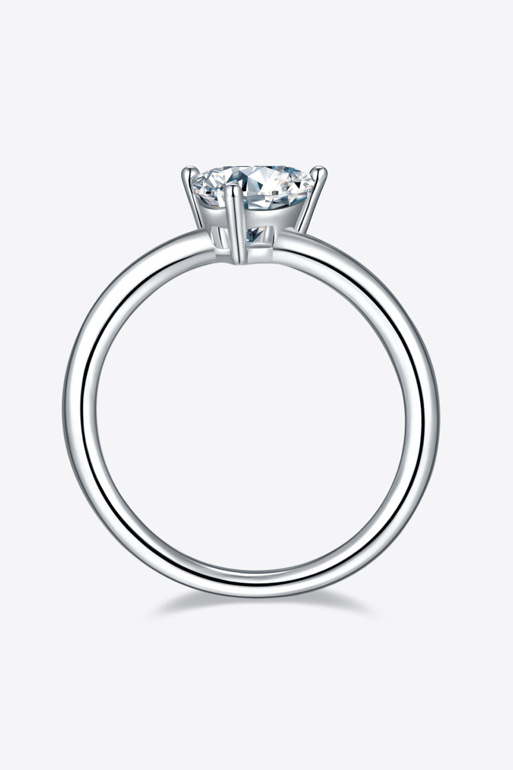 1 Carat Moissanite 925 Sterling Silver Solitaire Ring - Flyclothing LLC