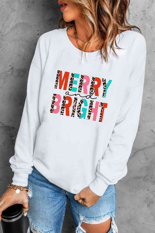 MERRY AND BRIGHT Graphic Sweatshirt - Flyclothing LLC