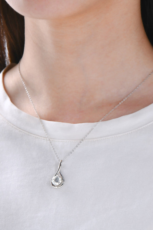 2 Carat Moissanite 925 Sterling Silver Necklace - Flyclothing LLC