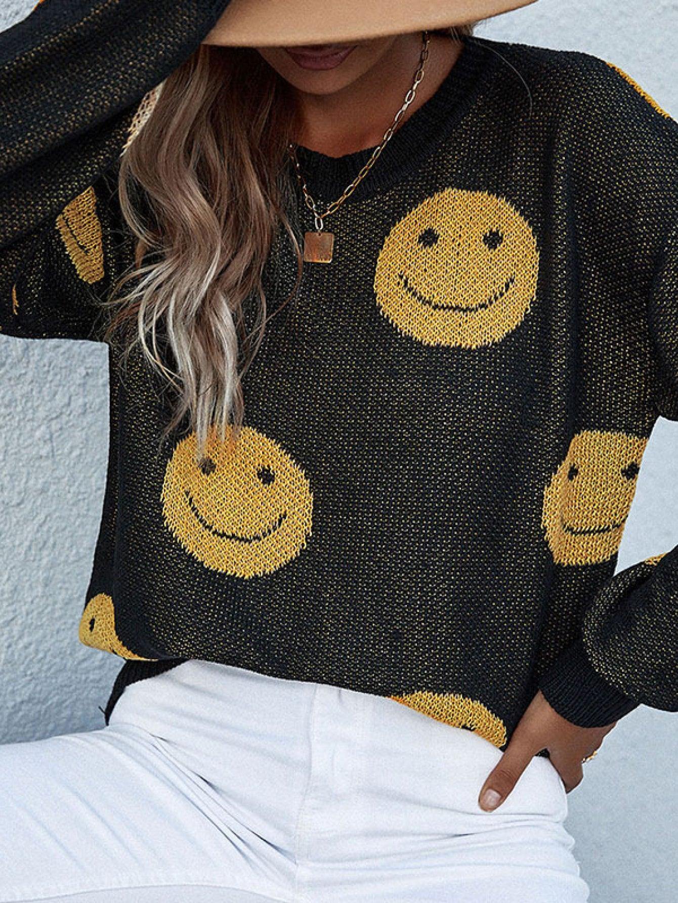 Smiley Face Sweater - Flyclothing LLC