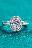 1 Carat Moissanite 925 Sterling Silver Halo Ring - Flyclothing LLC