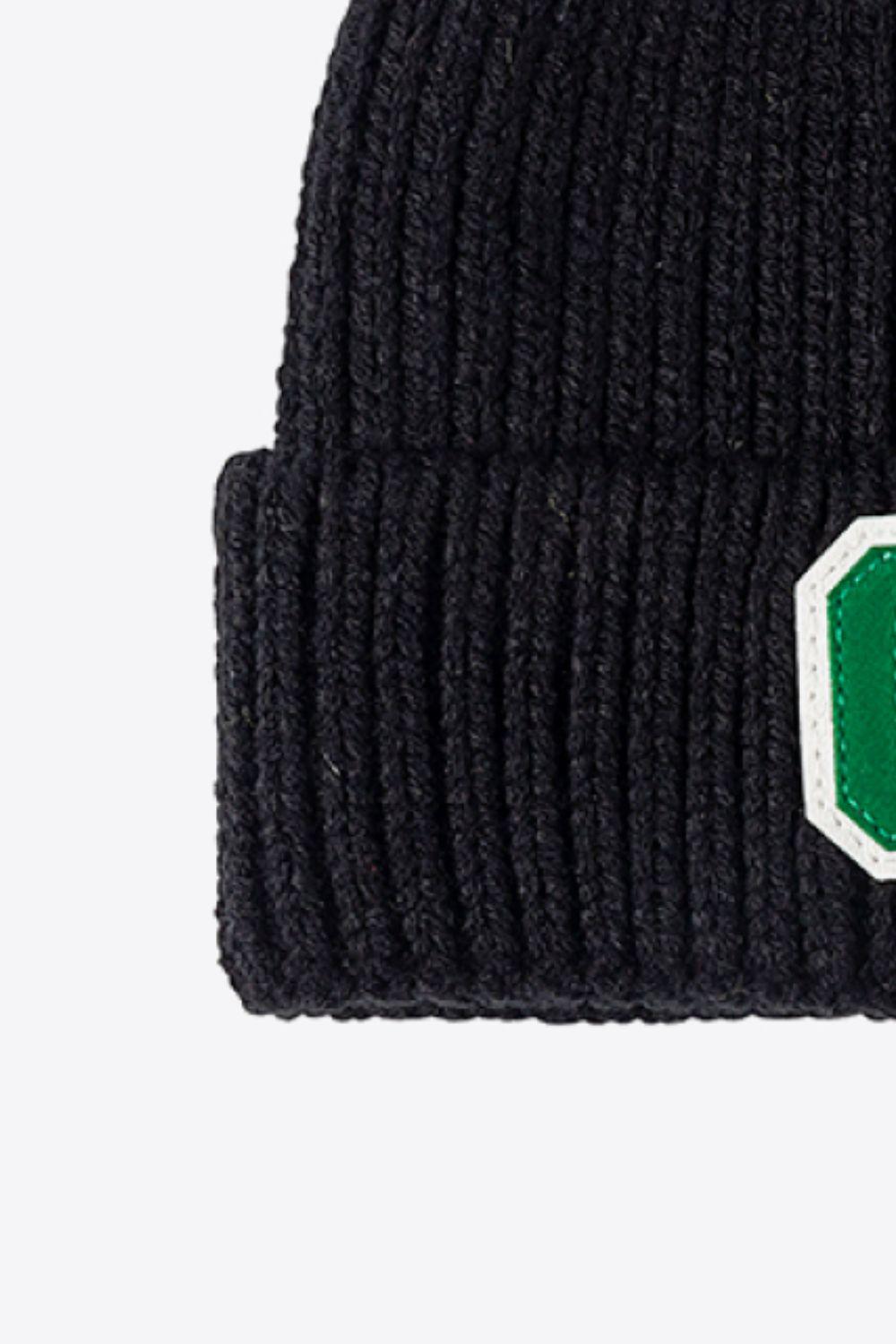 Letter C Patch Cuffed Beanie - Flyclothing LLC