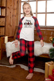 MERRY CHRISTMAS Graphic Top and Plaid Pants Set