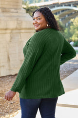 Basic Bae Full Size Ribbed Round Neck Long Sleeve Knit Top - Flyclothing LLC