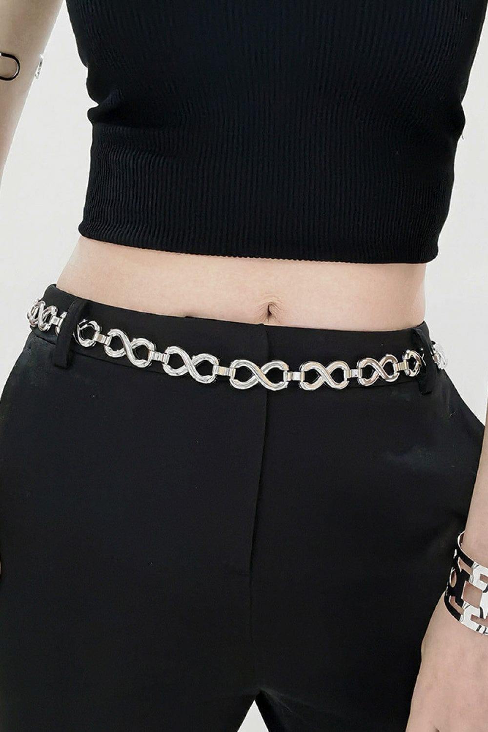 Alloy Lobster Clasp Belt - Trendsi