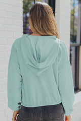 Ribbed Drop Shoulder Hoodie - Flyclothing LLC