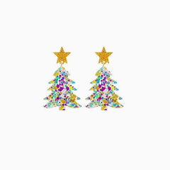 Christmas Tree Acrylic Dangle Earrings - Trendsi