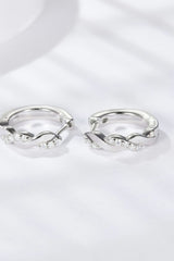 Moissanite Twisted Platinum-Plated Earrings - Flyclothing LLC