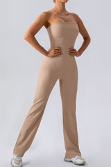 Sleeveless Straight Active Jumpsuit - Flyclothing LLC