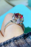 2 Carat Moissanite 6-Prong Ring in Phoenix Fire - Trendsi