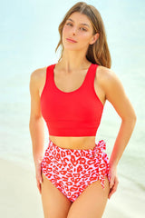 Two-Tone Tied Two-Piece Swimsuit - Flyclothing LLC