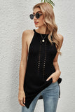 Slit Sleeveless Knit Dress