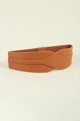 Elastic Wide PU Belt - Flyclothing LLC