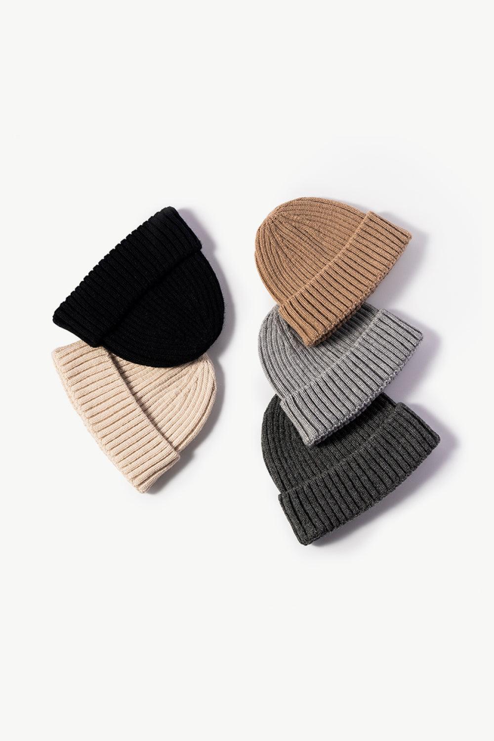 Rib-Knit Cuff Beanie - Flyclothing LLC