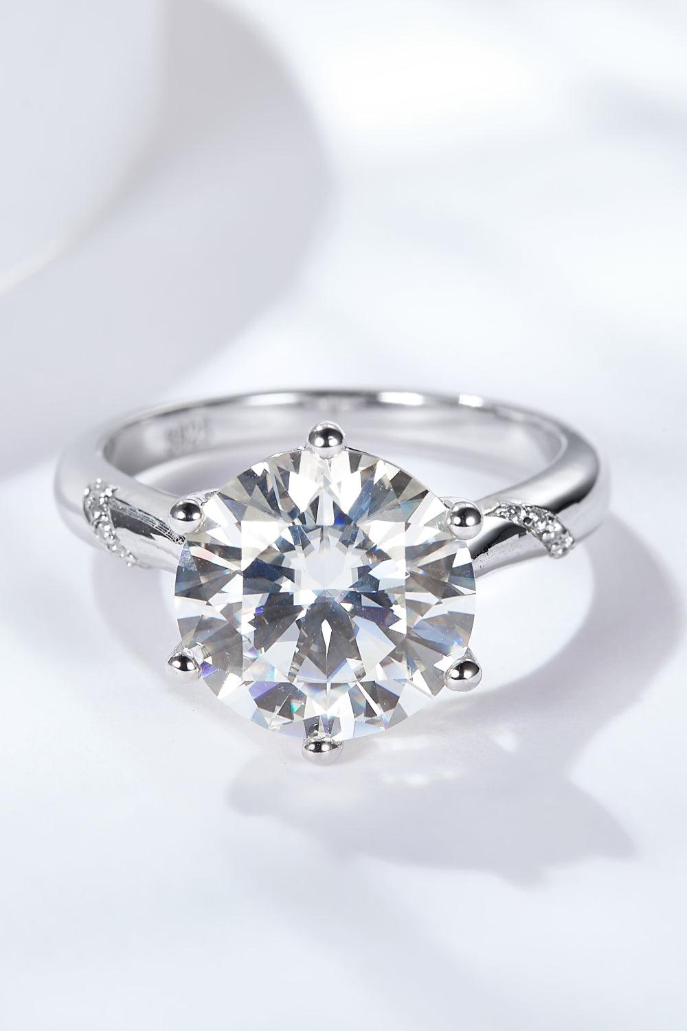 5 Carat  Moissanite Solitaire Ring - Flyclothing LLC