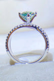 1 Carat Moissanite Contrast 925 Sterling Silver Ring - Flyclothing LLC