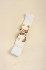 Zinc Alloy Buckle Elastic Wide Belt - Flyclothing LLC