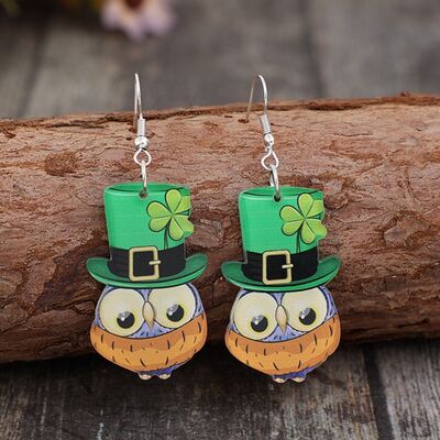 Owl Acrylic Dangle Earrings - Flyclothing LLC