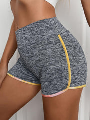 Heathered Wide Waistband Shorts - Flyclothing LLC